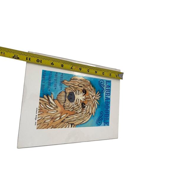 Ursula Dodge Labradoodle Dog Art Frameable Print Pop Art Original Print 8x10 - Picture 6 of 7